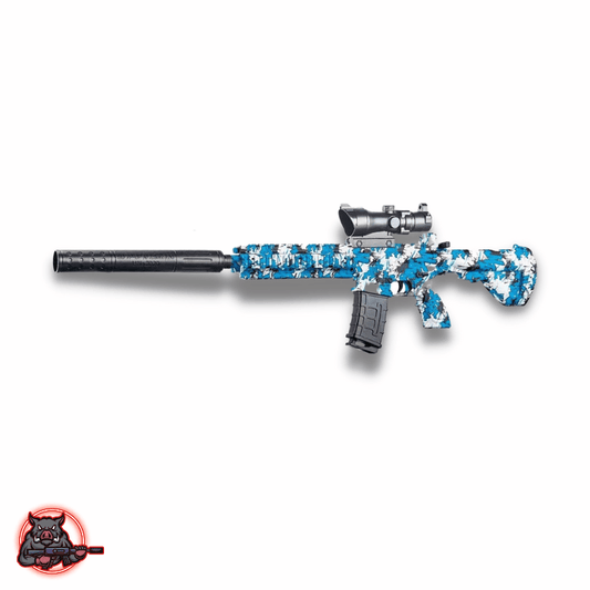 Mitraillette à Orbeez | M416 Bleu camo - orbeez-gun.fr