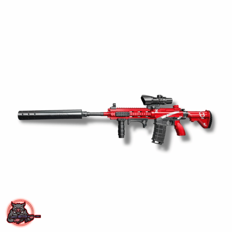 Mitraillette à orbeez | M416 rouge - orbeez-gun.fr