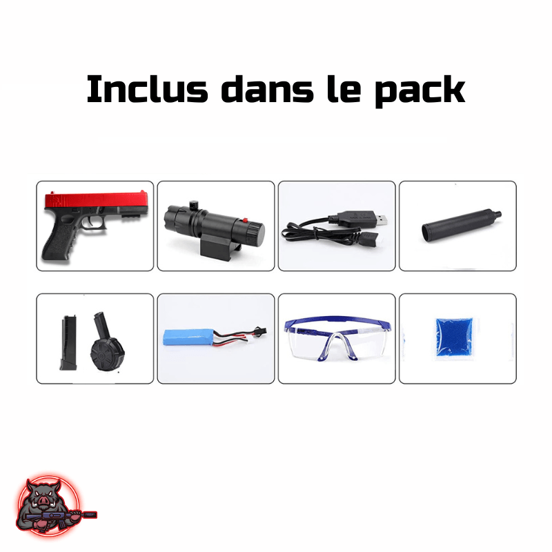 Pistolet à orbeez | Glock rouge - orbeez-gun.fr